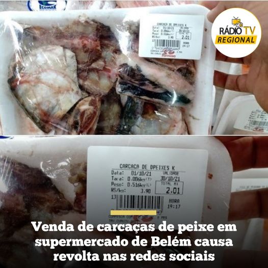 #girodenoticias | Venda de carcaças de peixe em supermercado de Belém causa discussões nas redes sociais