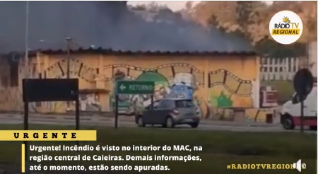 #urgente | Incêndio é visto no interior do MAC – Centro de Eventos em Caieiras